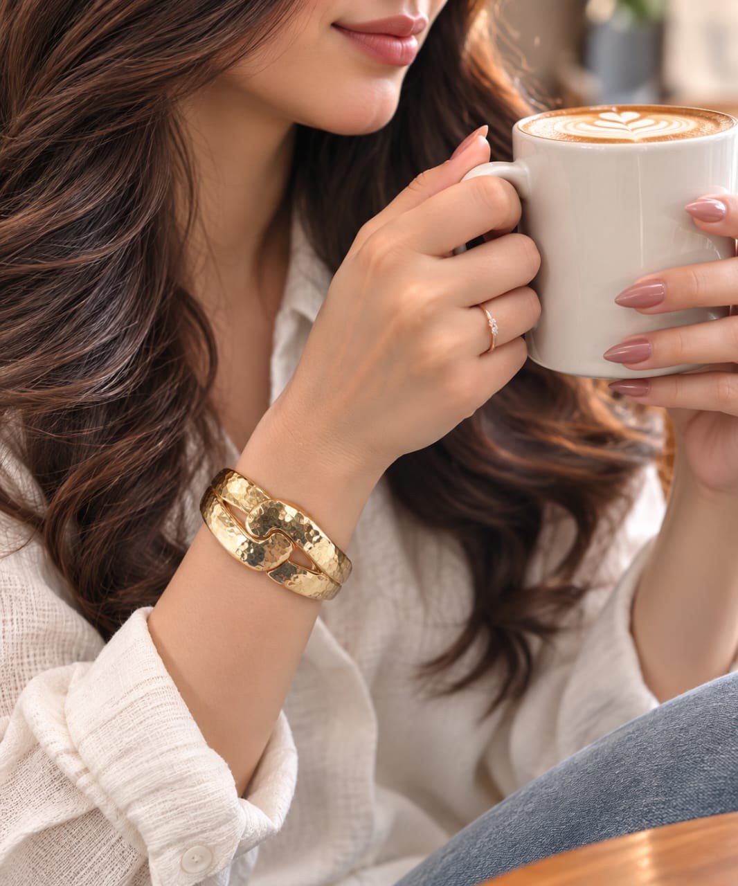 Auric Harmony Hammered Cuff