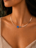 Azure Amulet Rose Gold Necklace