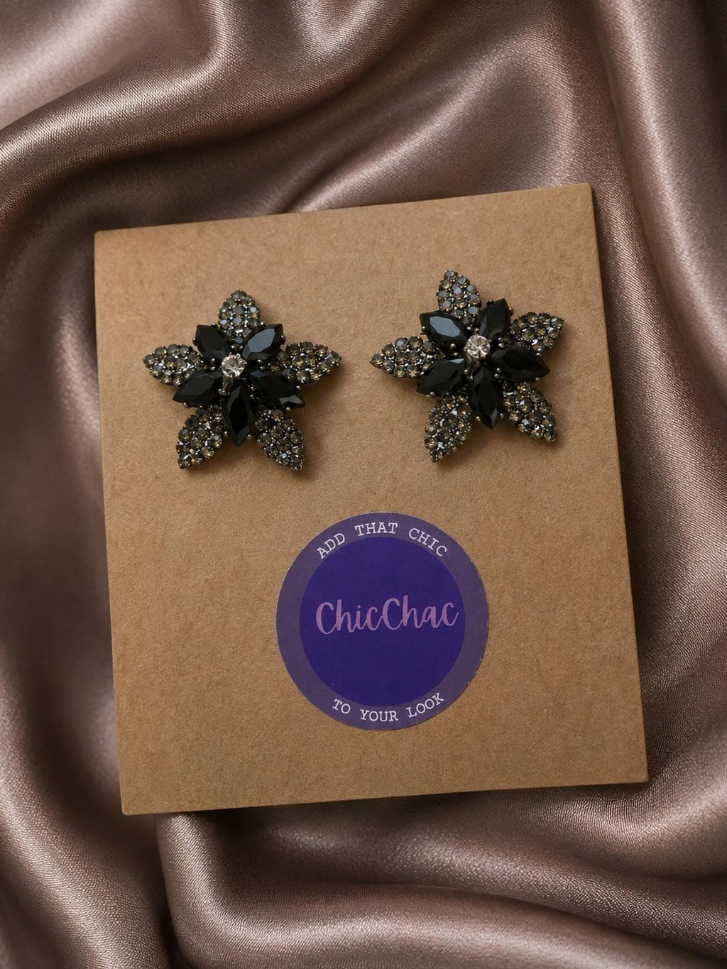 Black Dahlia Earrings