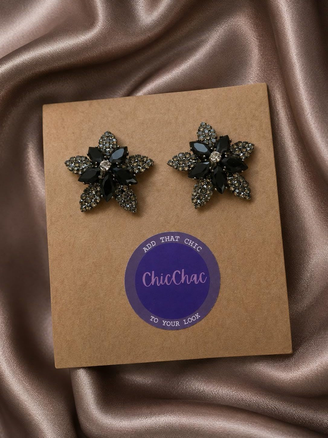 Black Dahlia Earrings