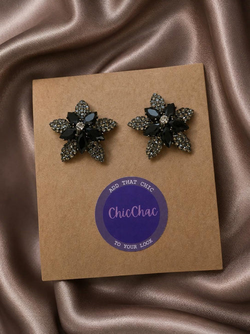 Black Dahlia Earrings