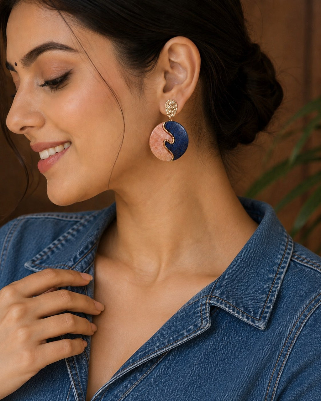 Blue Harmonic Drop Earrings