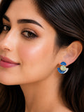 Blue Stone Statement Earrings