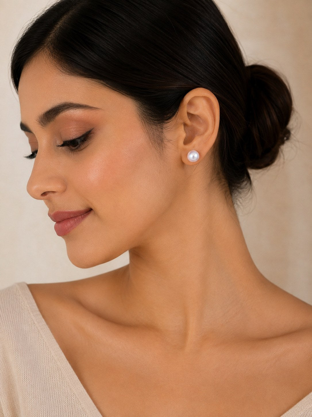 Blush Bold Pearl Studs