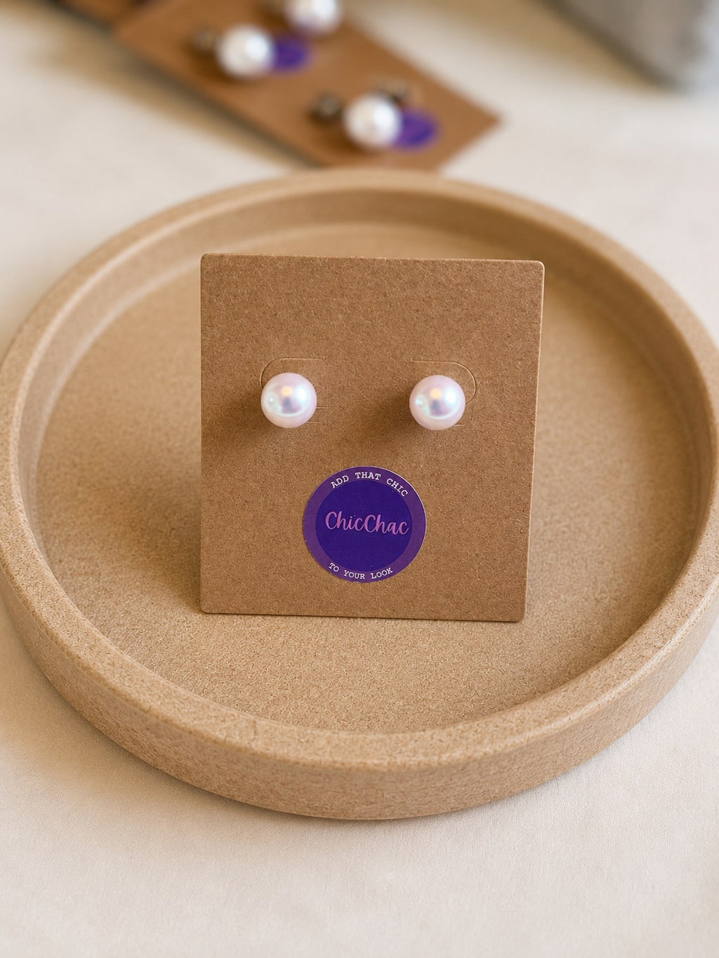 Blush Bold Pearl Studs