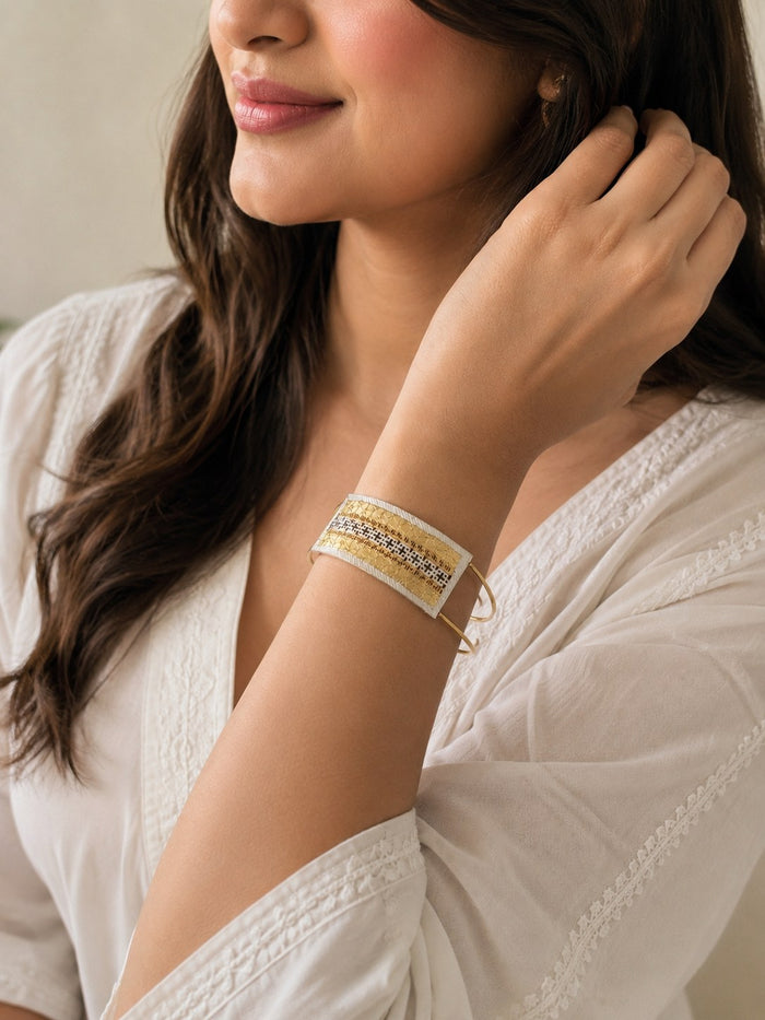 Bohemian Adjustable Gold Cuff
