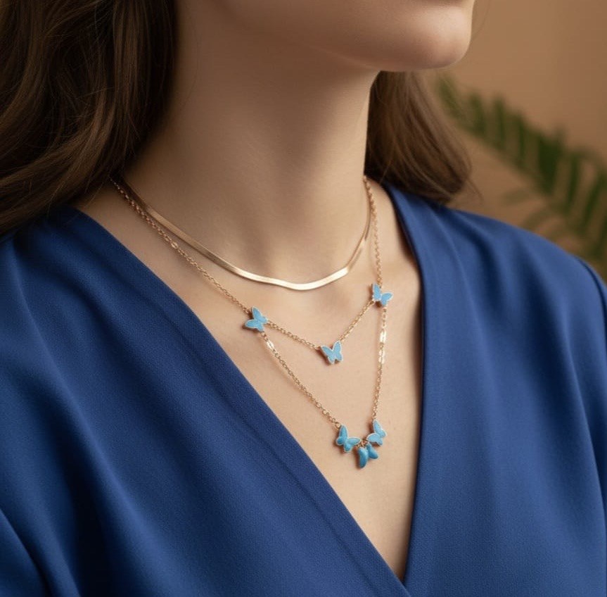 Butterfly Reverie Rose Gold Necklace