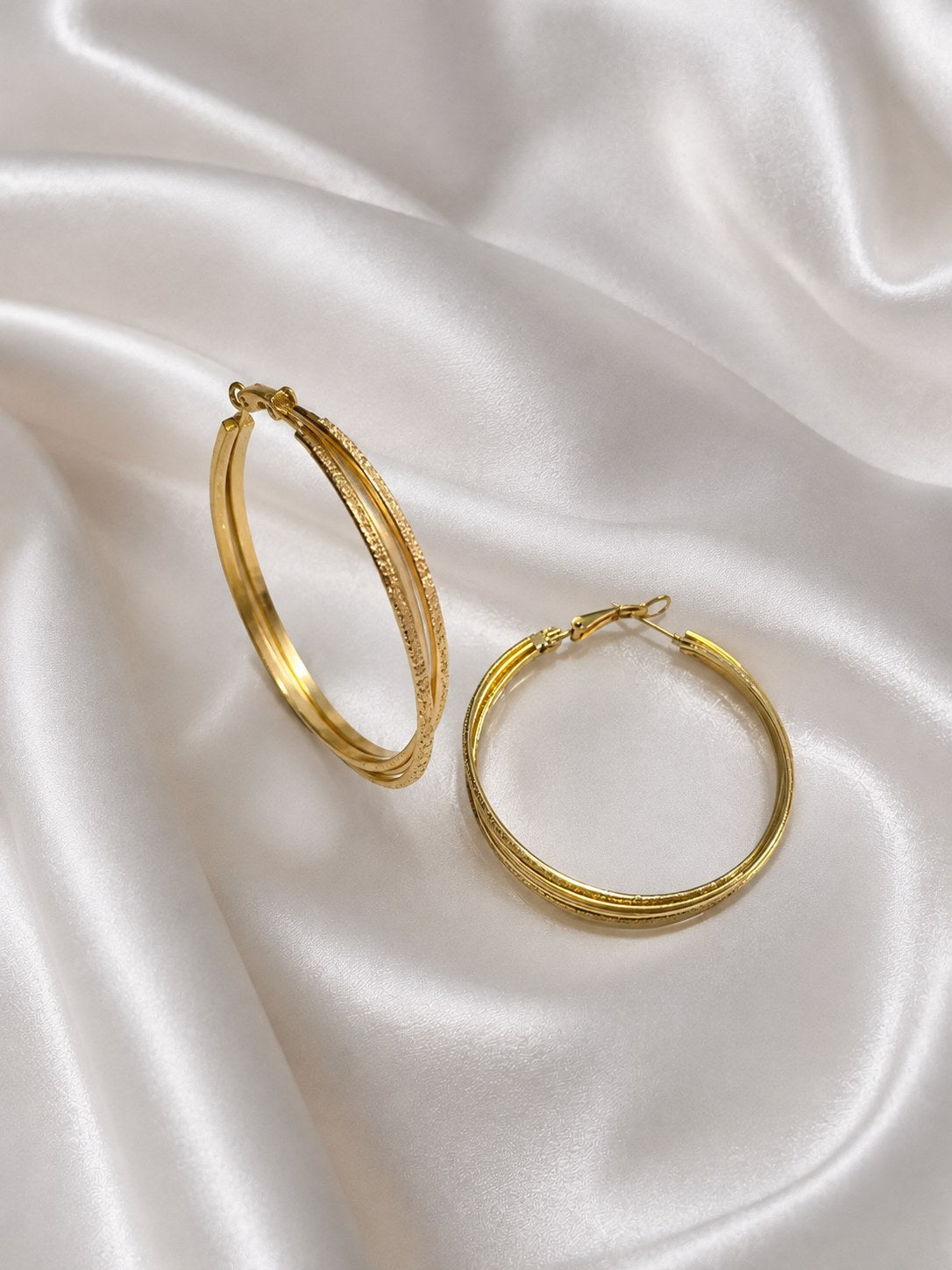 Celeste Dual tone Gold Hoops