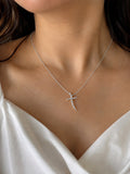 Dainty Cross Silver Necklace