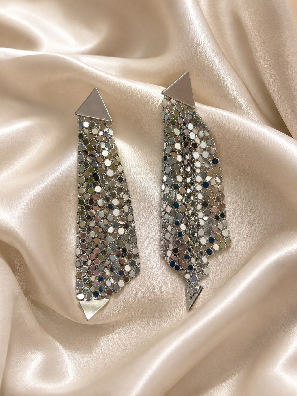 Eclipse Fringe Silver Earrings