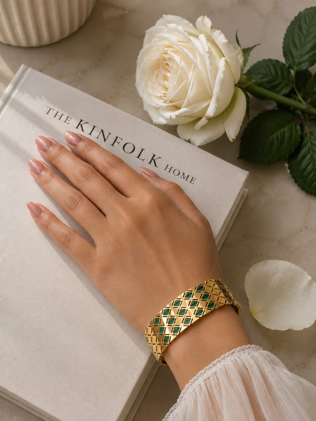 Emerald Lattice Luxe Bracelet