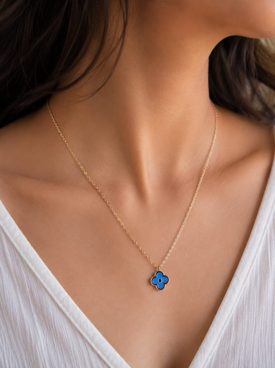 Evil Eye Bloom Gold Necklace