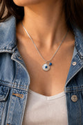 Evil Eye Charm Silver Necklace