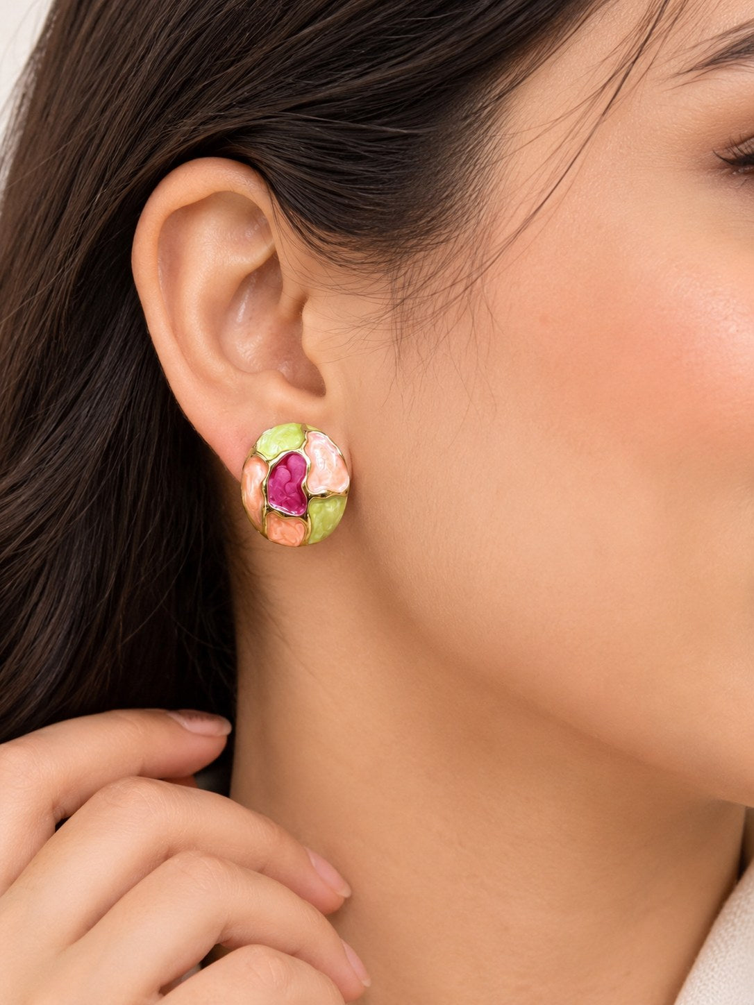 Gardenia Mosaic Studs