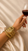 Golden Serpent Adjustable Bracelet