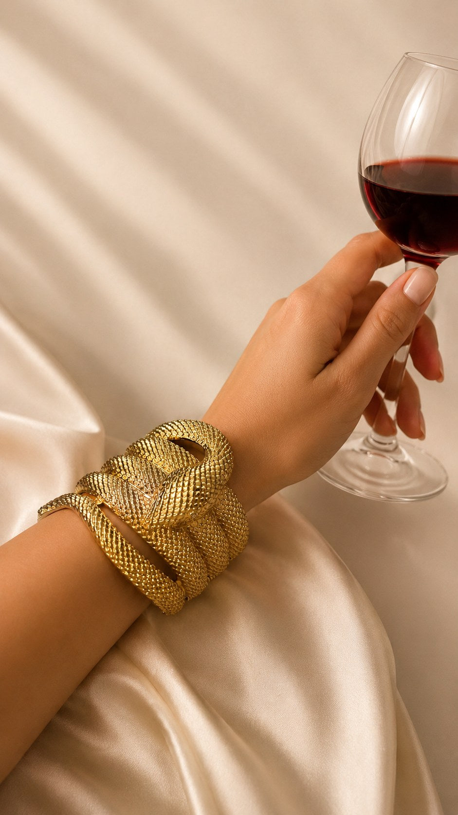 Golden Serpent Adjustable Bracelet
