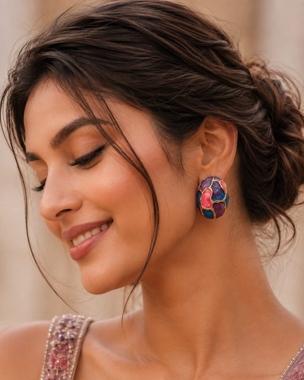 Jewel Mosaic Studs