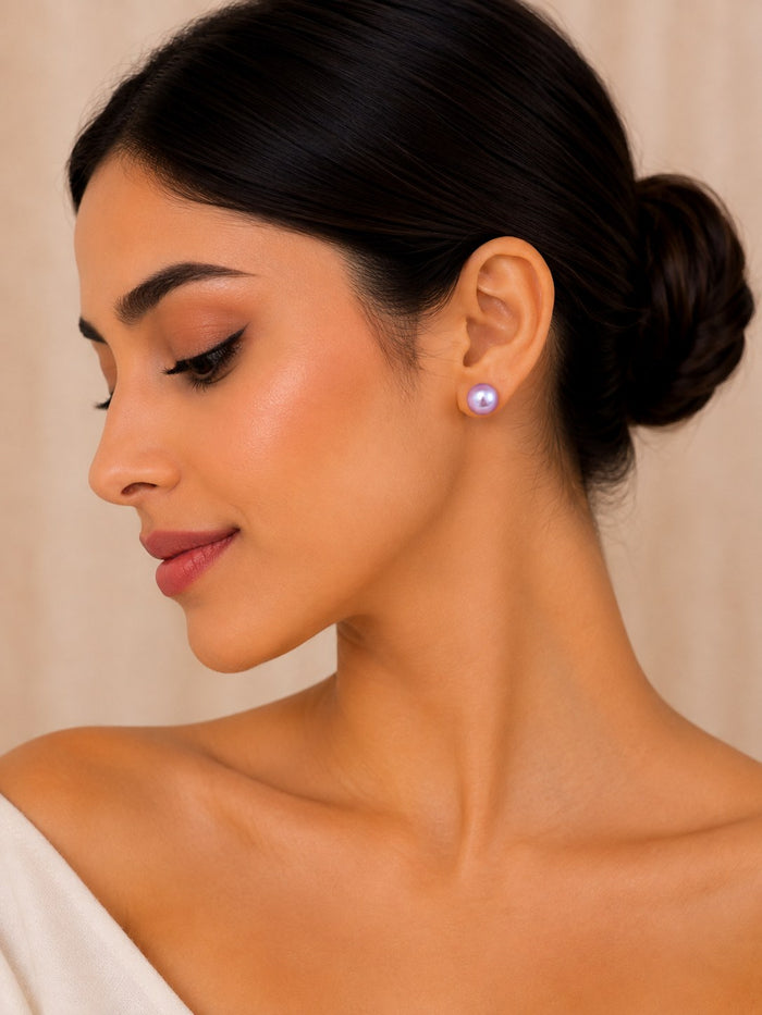 Lilac Pearl Glow Studs