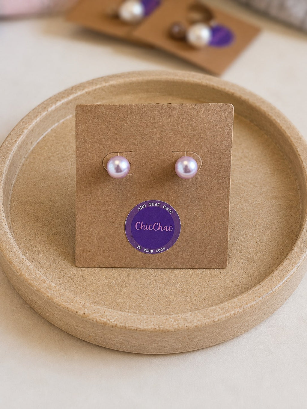 Lilac Pearl Glow Studs