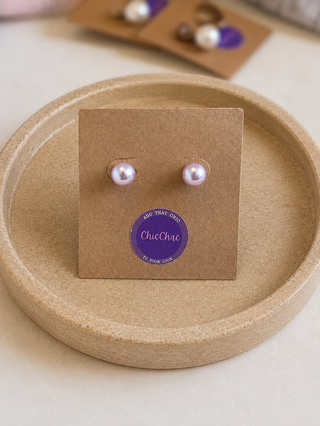 Lilac Pearl Glow Studs