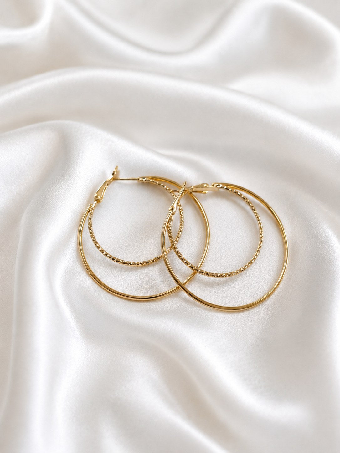 Luna Luxe Double Hoops