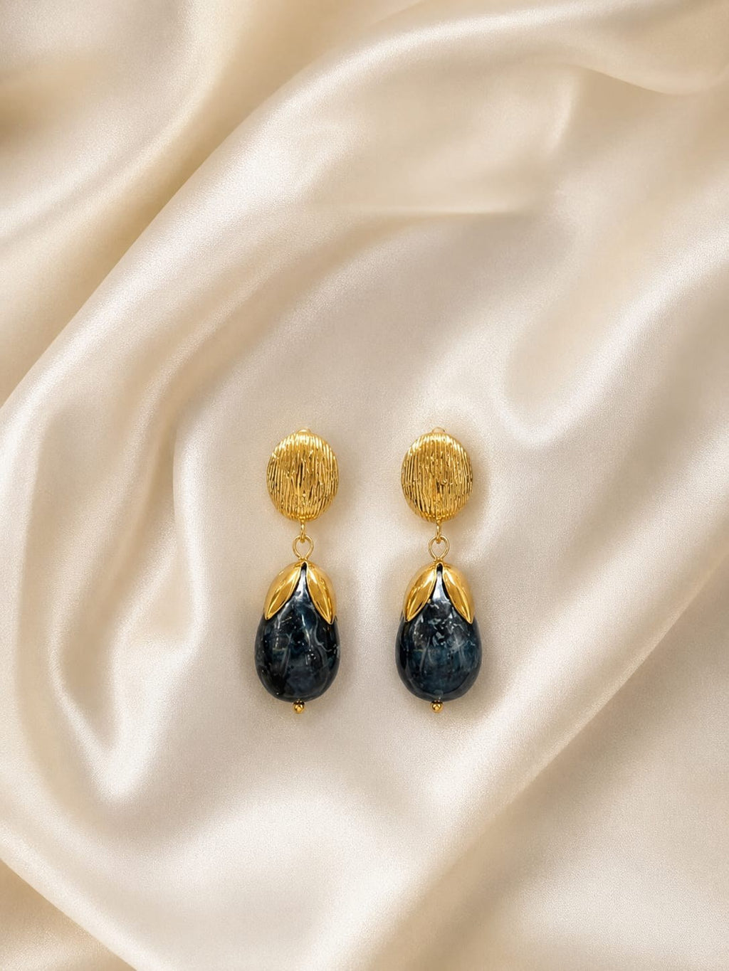 Midnight Blue Teardrop Earrings