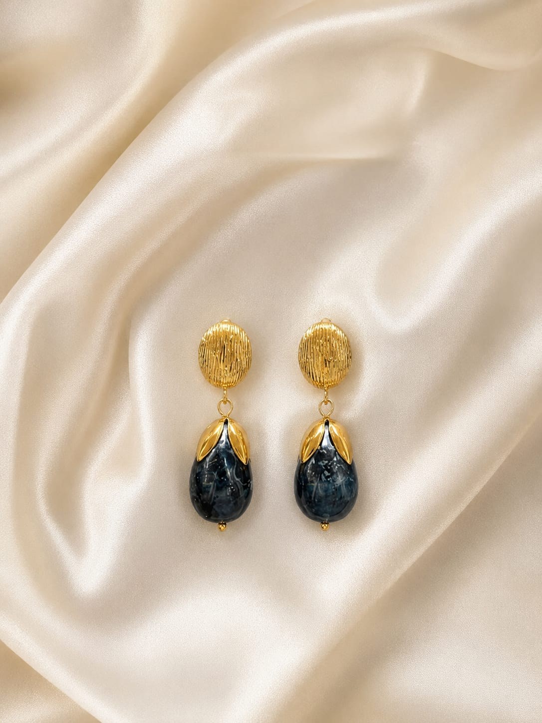 Midnight Blue Teardrop Earrings