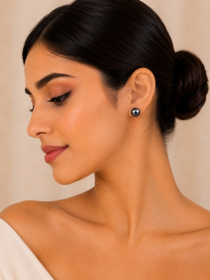 Midnight Pearl Studs