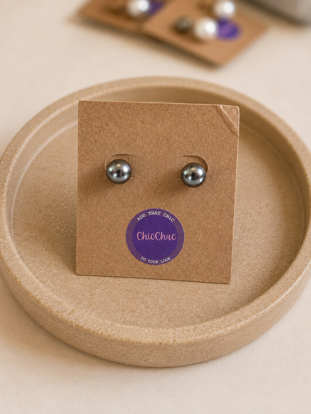Midnight Pearl Studs