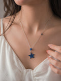 Midnight Star Evil Eye Silver Necklace