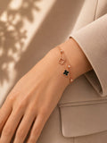 Noir Clover Gold Chain Bracelet