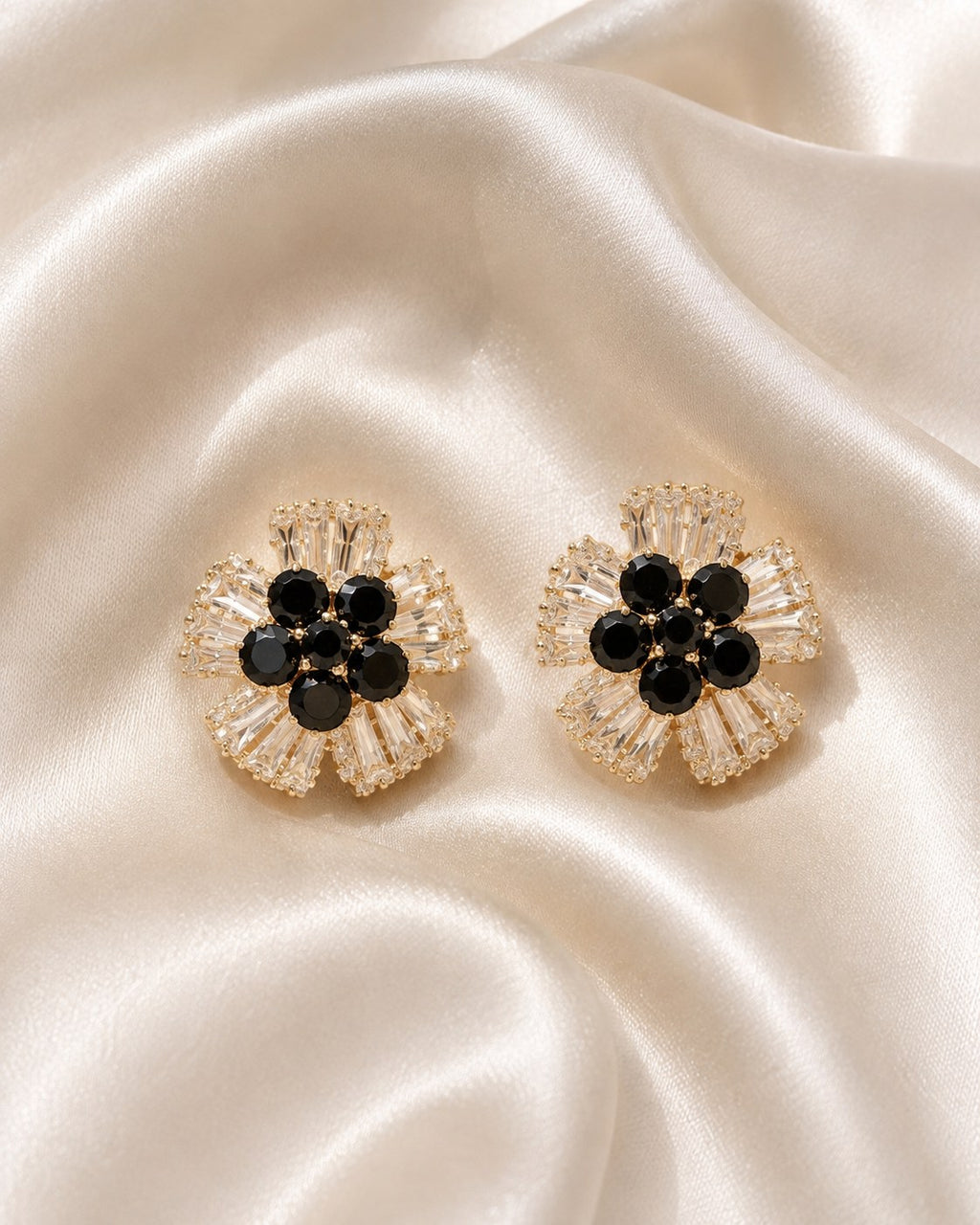 Noir Crystal Studs