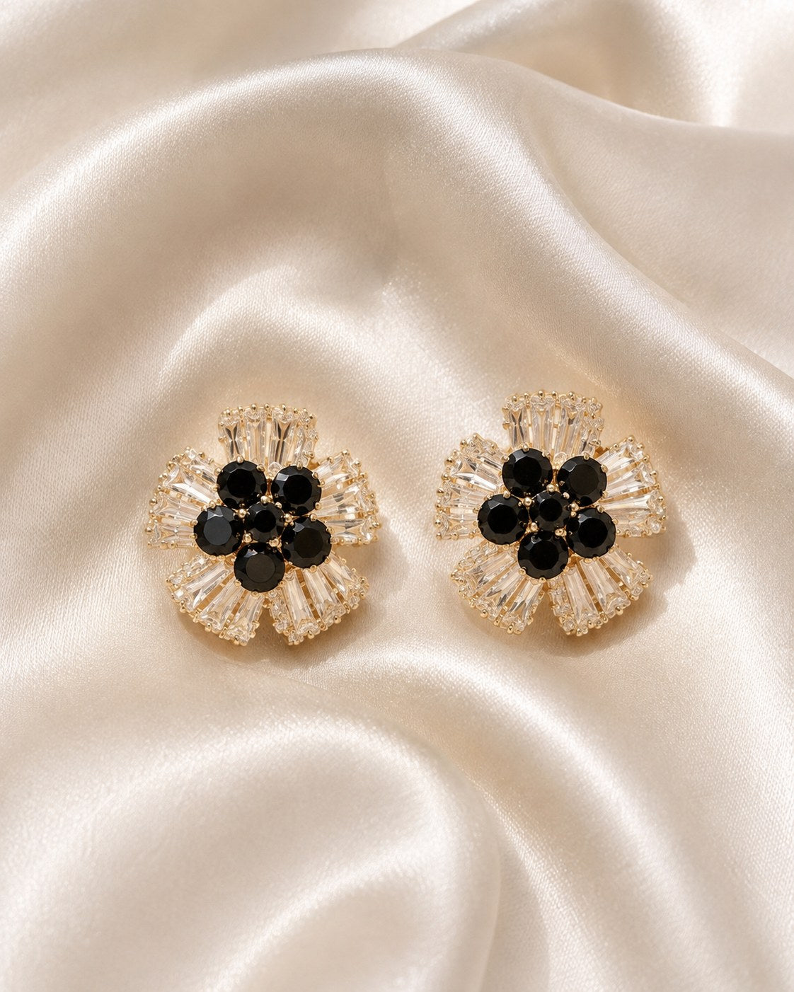 Noir Crystal Studs