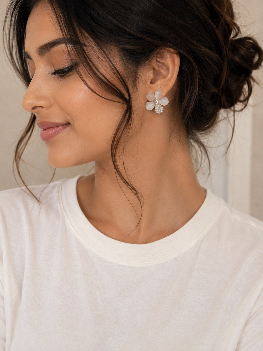 Pearl Petal Spark Studs