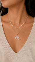 Rose Clover Layered Necklace