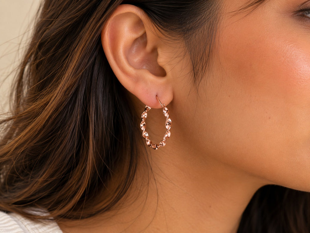 Rose Twist Hoops