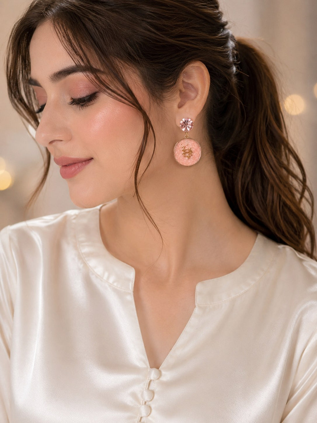 Rosy Pink Textured Drops