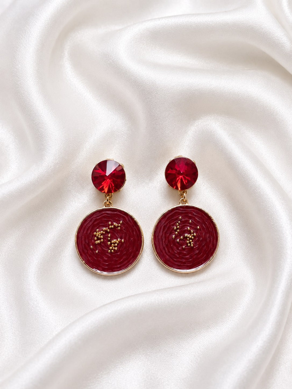 Ruby Red Textured Drops