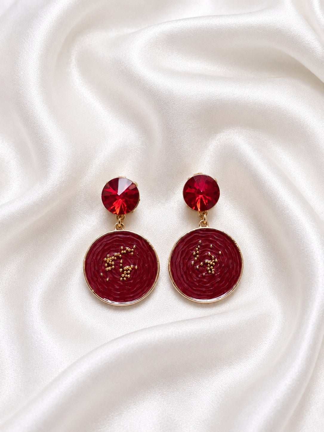 Ruby Red Textured Drops