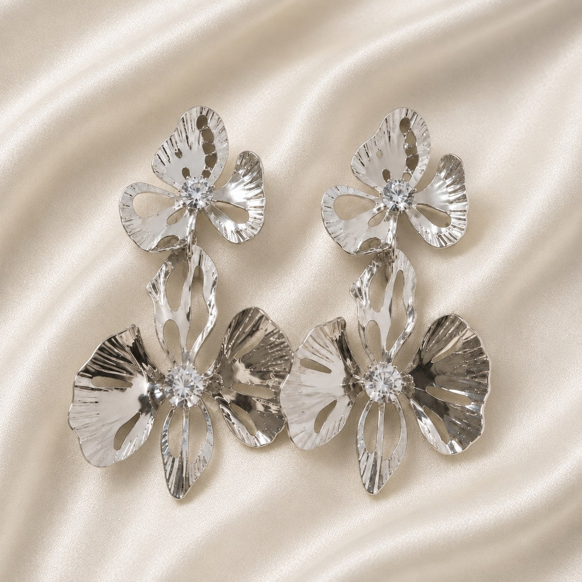 Silver Blossom Earrings