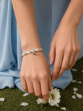 Silver Knot Harmony Cuff