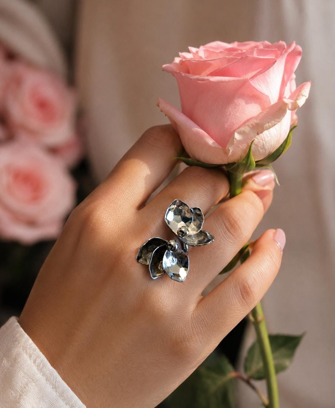 Silver Petalia Ring