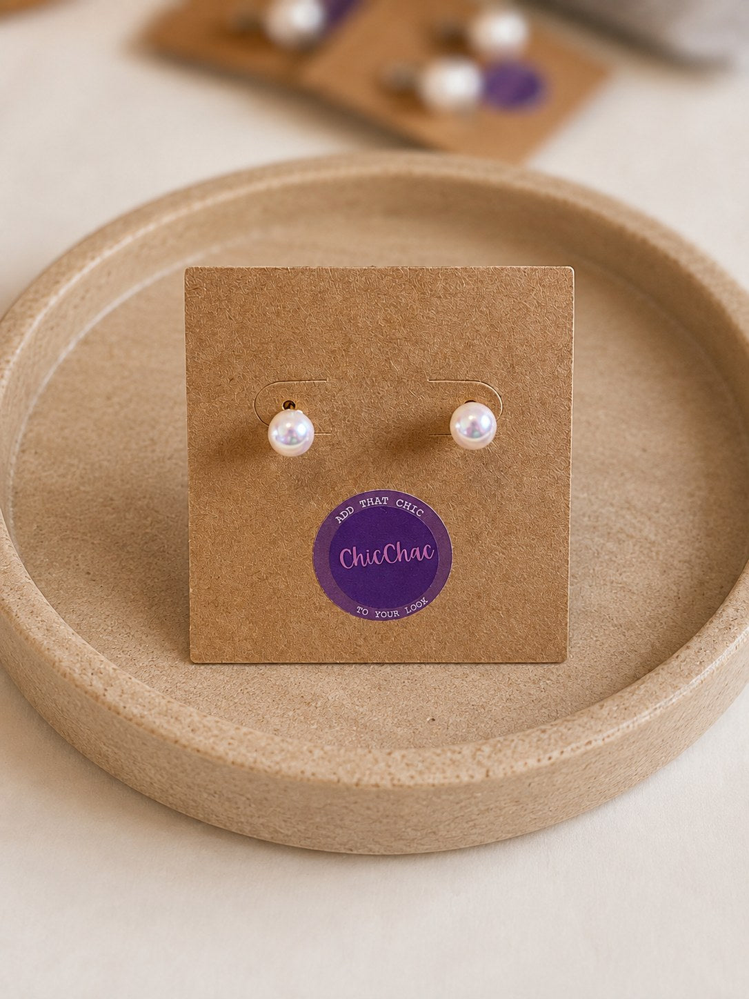 Soft Pink Rainbow Pearl Studs