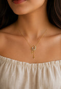 Star and Moon Gold Necklace