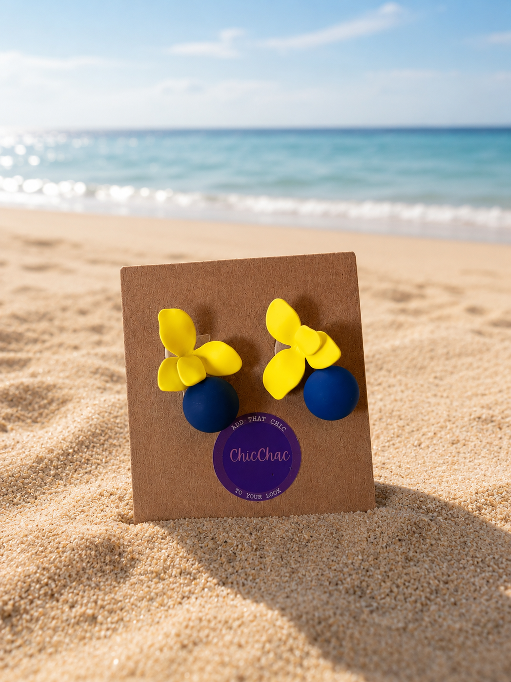 Sunflower Pop Stud Earrings