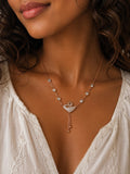 Swan Sparkle Rose Gold Necklace